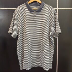 Nike Navy Striped Polo Shirt for Men